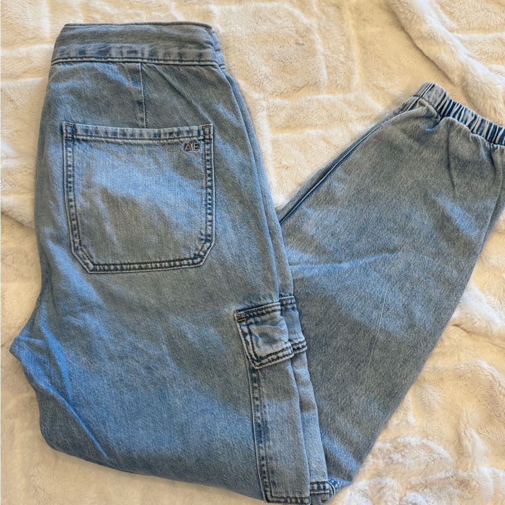 American Eagle Outfitters Blue Denim Joggers